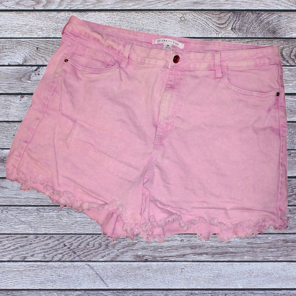 Celebrity Pink🌺 Pink Frayed Jean Shorts